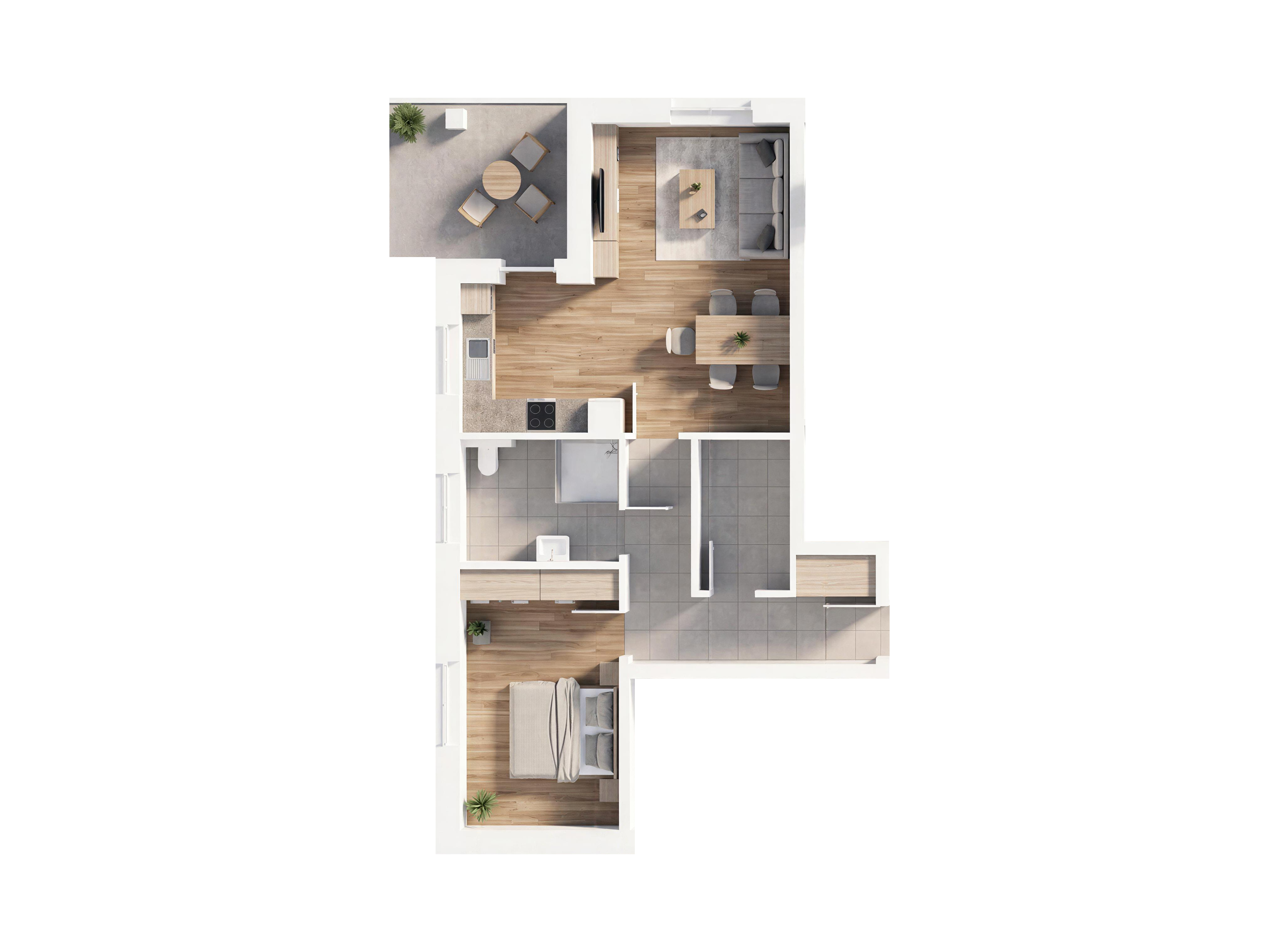 Grundriss Wohnung 1