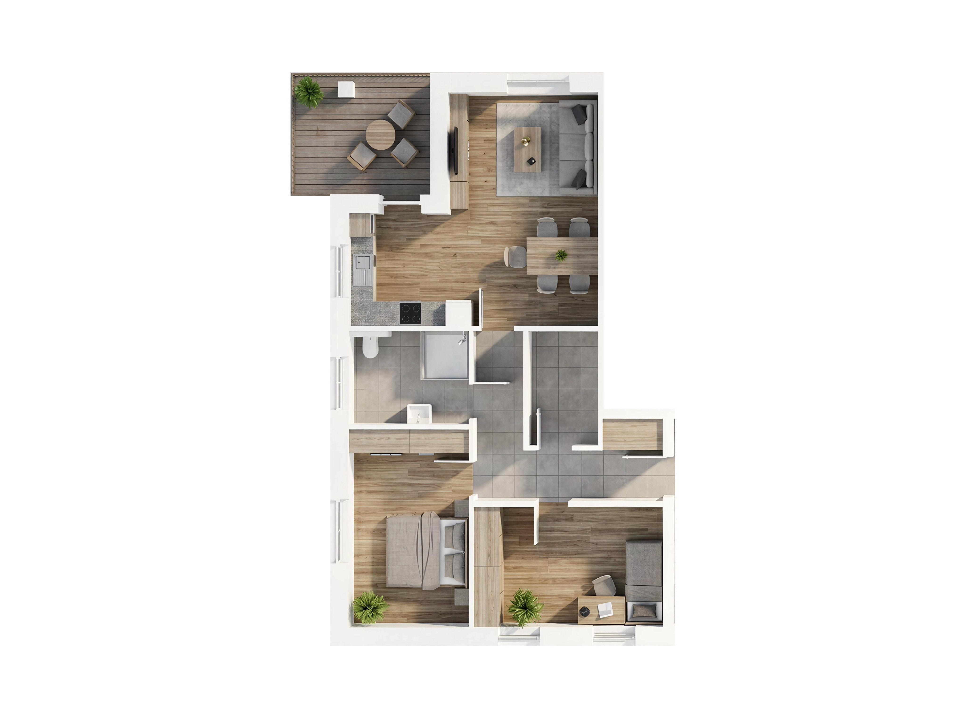 Grundriss Wohnung 4
