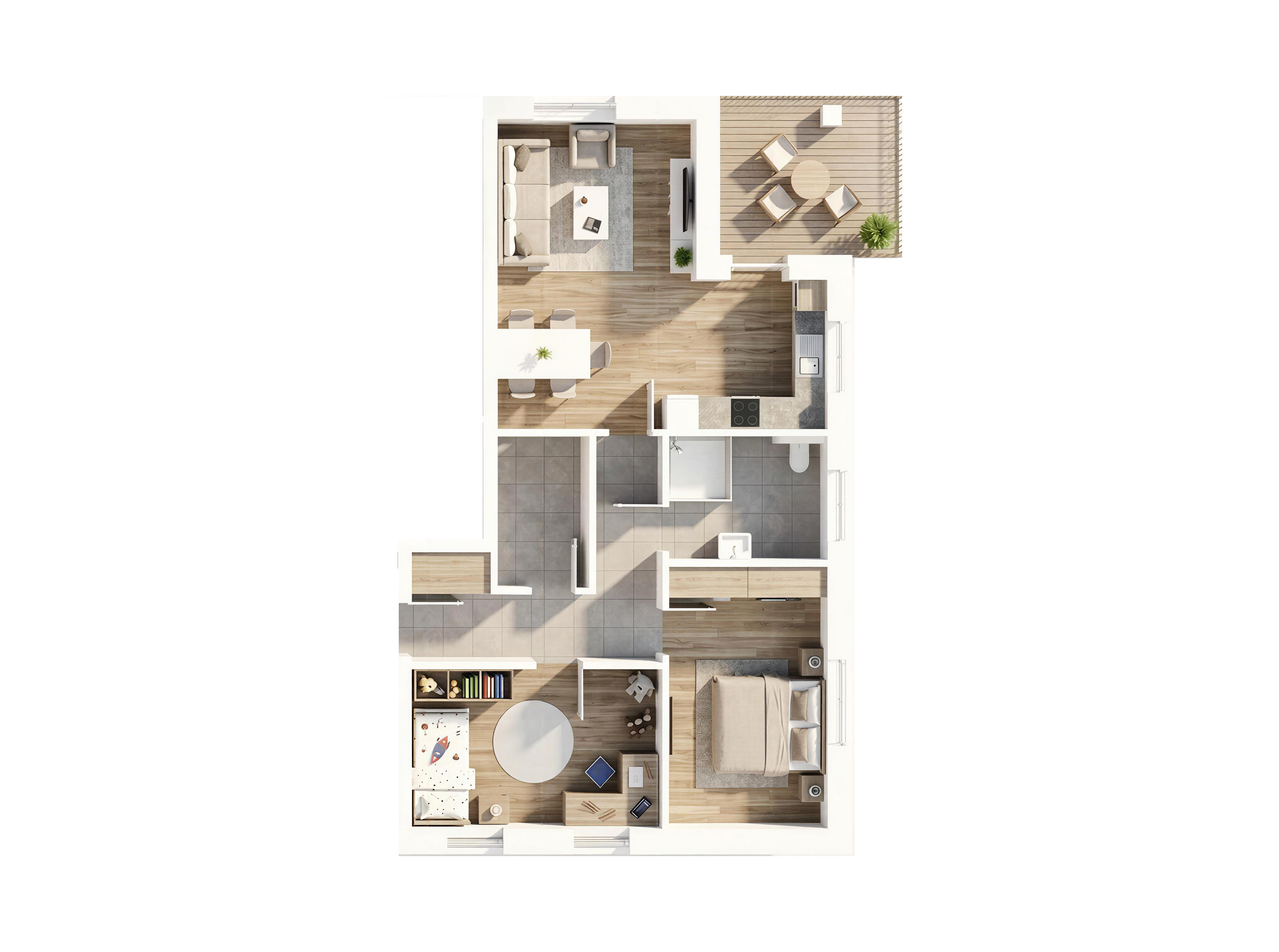 Grundriss Wohnung 6